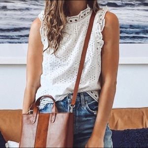 Anthropologie eyelet top